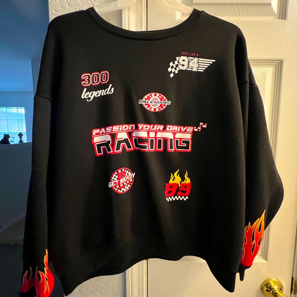Orange Kiss Racecar Sweatshirt